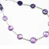 Natural Purple Amethyst Faceted Round Coin Beads Strand Length 6 Inches and Size 7mm approx. Pronounced AM-eth-ist, this lovely stone comes in two color variations of Purple and Pink. This gemstones belongs to quartz family. All strands are best quality and hand picked. 